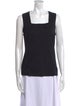 Akris Punto Virgin Wool Square Neckline Top