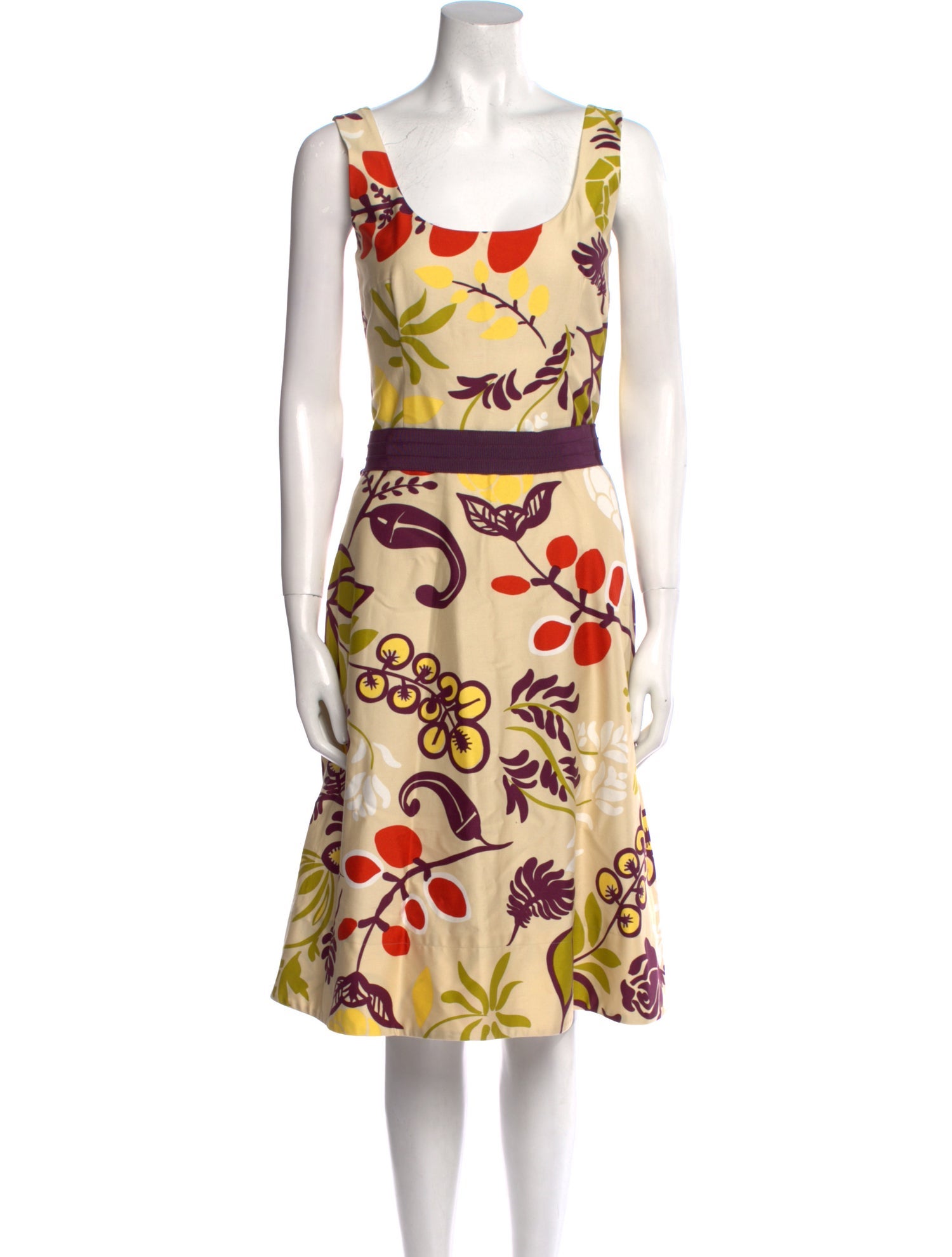 Akris Punto Floral Print Knee-Length Dress