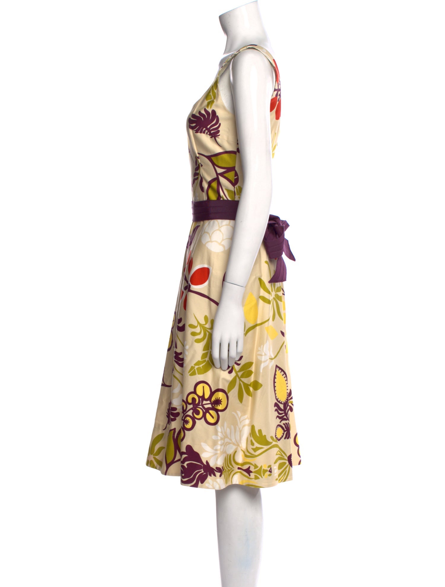 Akris Punto Floral Print Knee-Length Dress