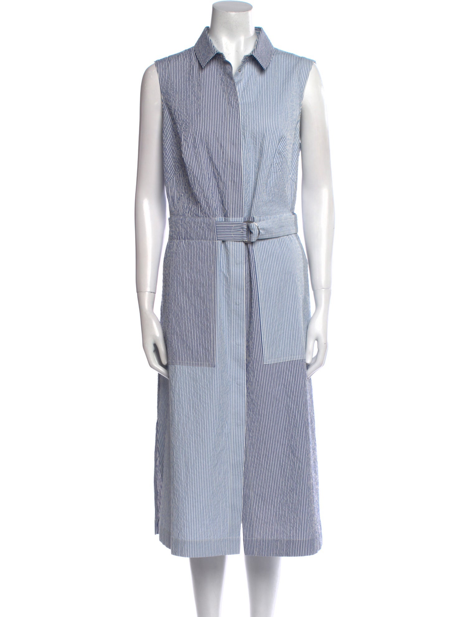 Akris Punto Striped Midi Length Dress