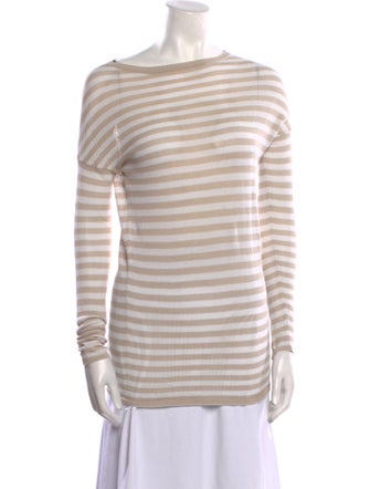 Akris Punto Striped Scoop Neck Tunic