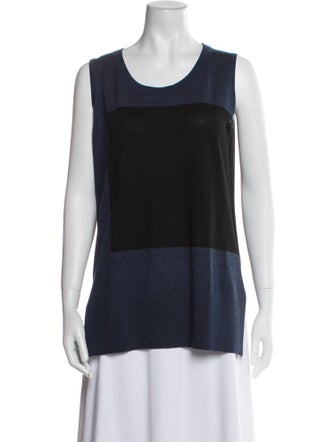 Akris Punto Wool Colorblock Pattern Top