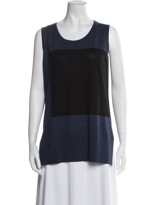 Akris Punto Wool Colorblock Pattern Top