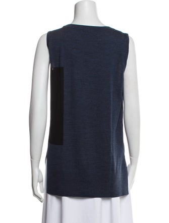 Akris Punto Wool Colorblock Pattern Top