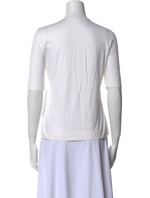 Akris Punto Square Neckline Short Sleeve Top