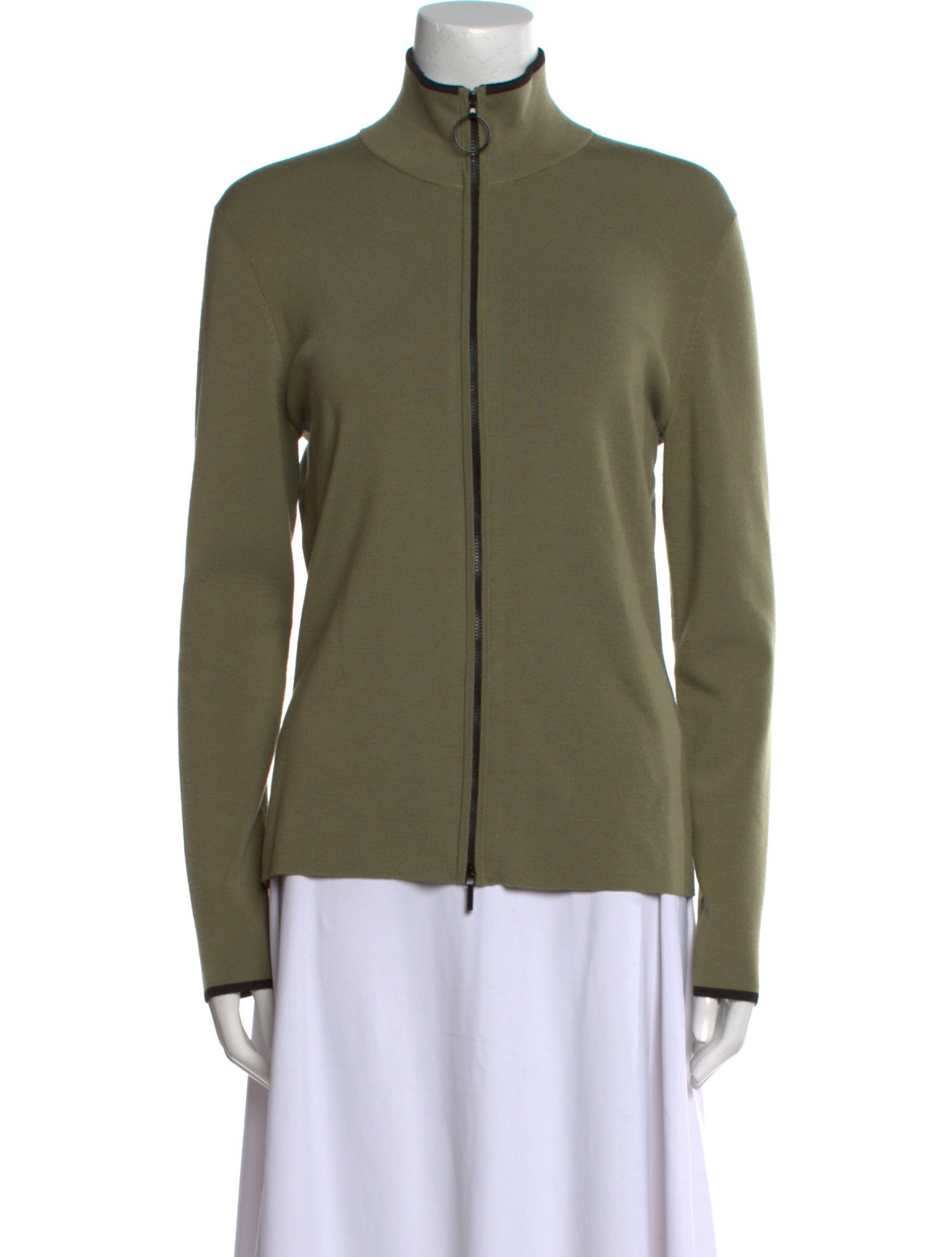 Akris Punto Virgin Wool Mock Neck Sweater