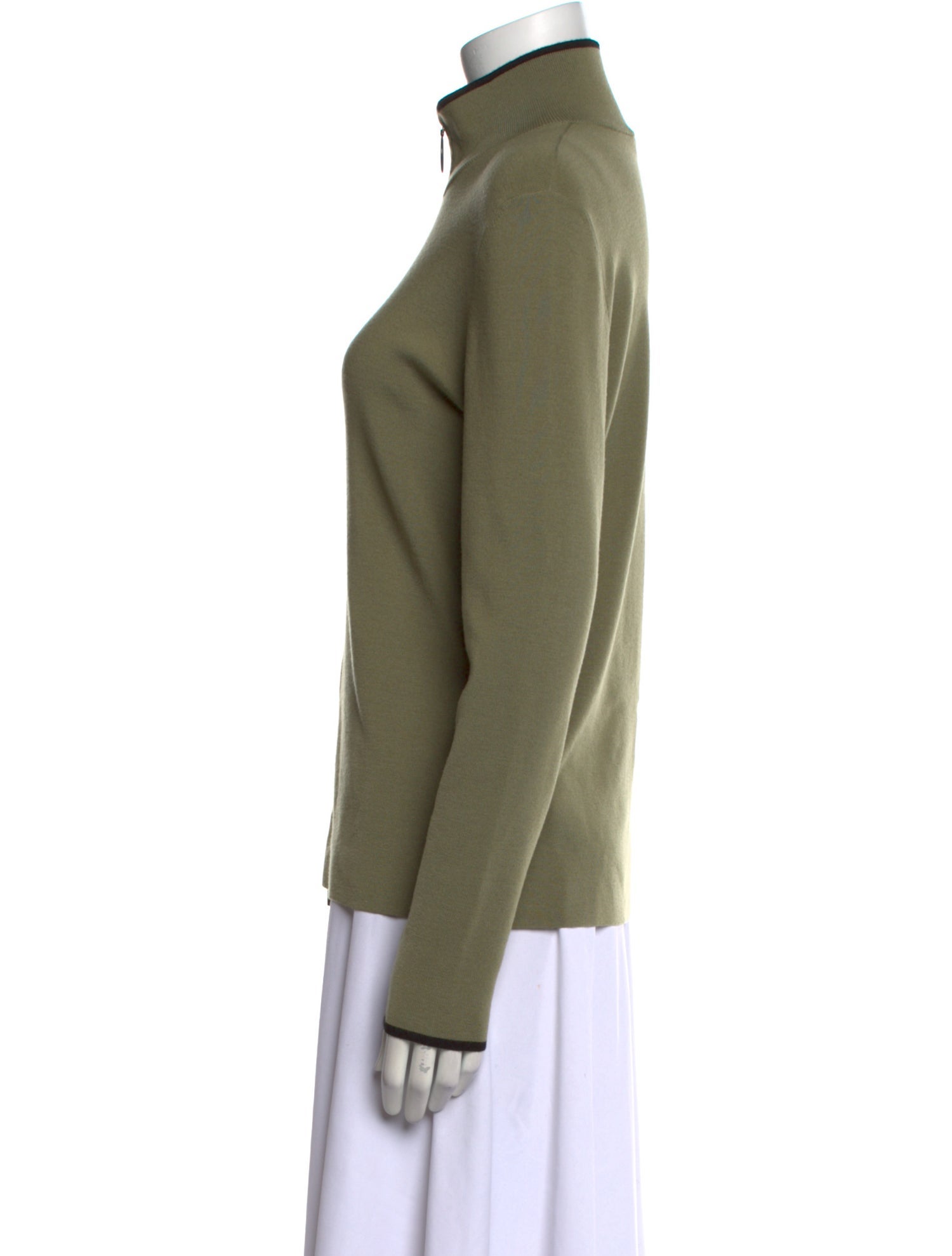 Akris Punto Virgin Wool Mock Neck Sweater