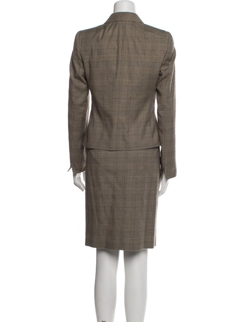 Akris Punto Plaid Print Skirt Suit