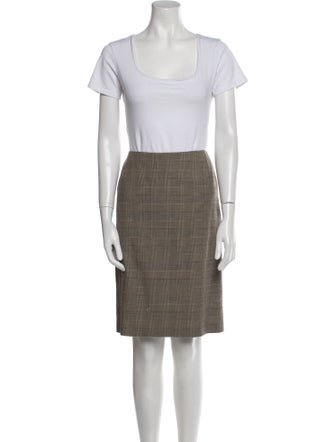 Akris Punto Plaid Print Skirt Suit