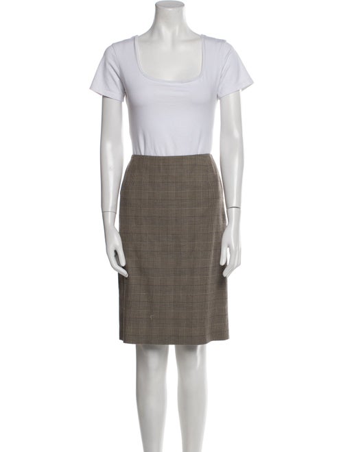 Akris Punto Plaid Print Skirt Suit