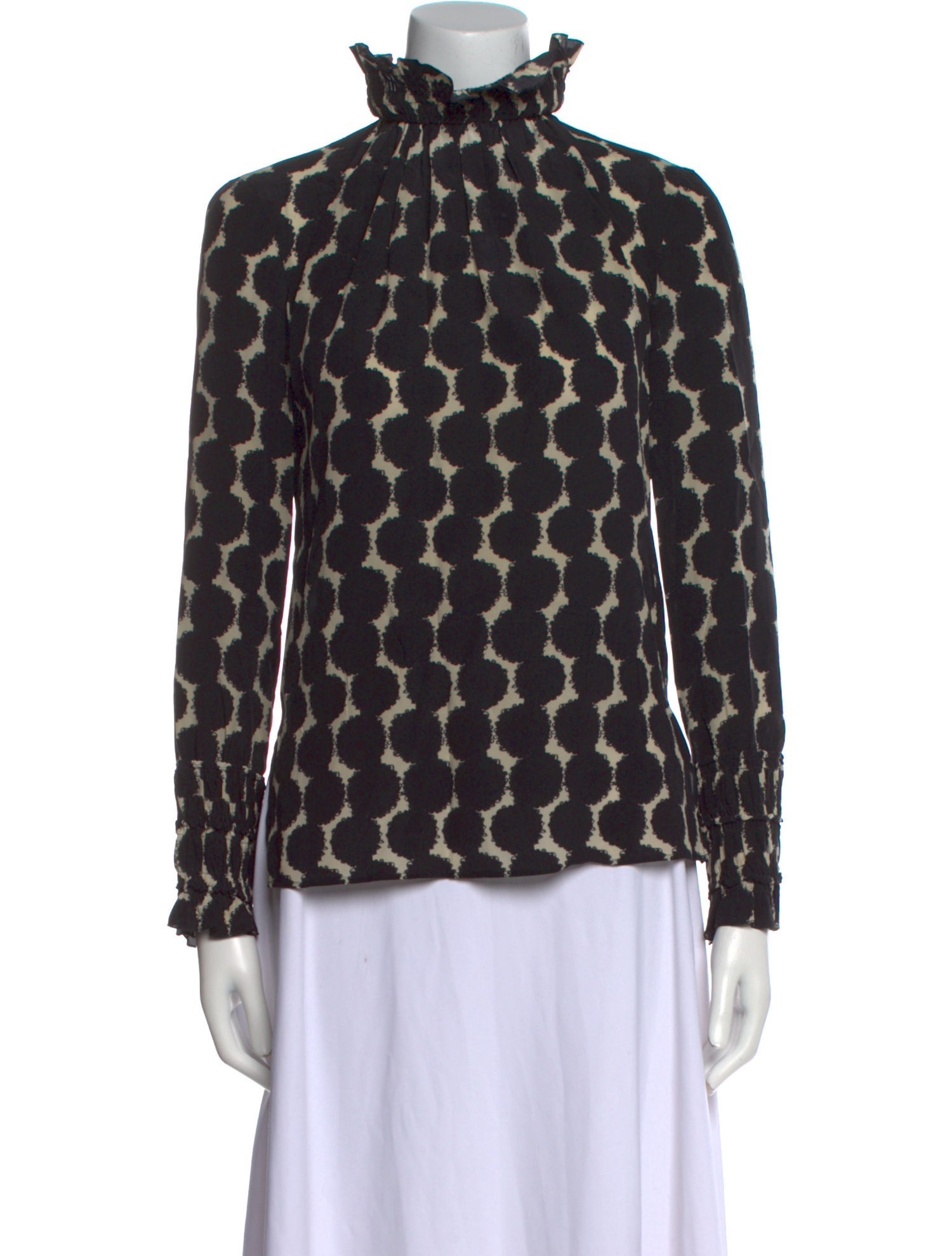 Akris Punto Silk Printed Blouse