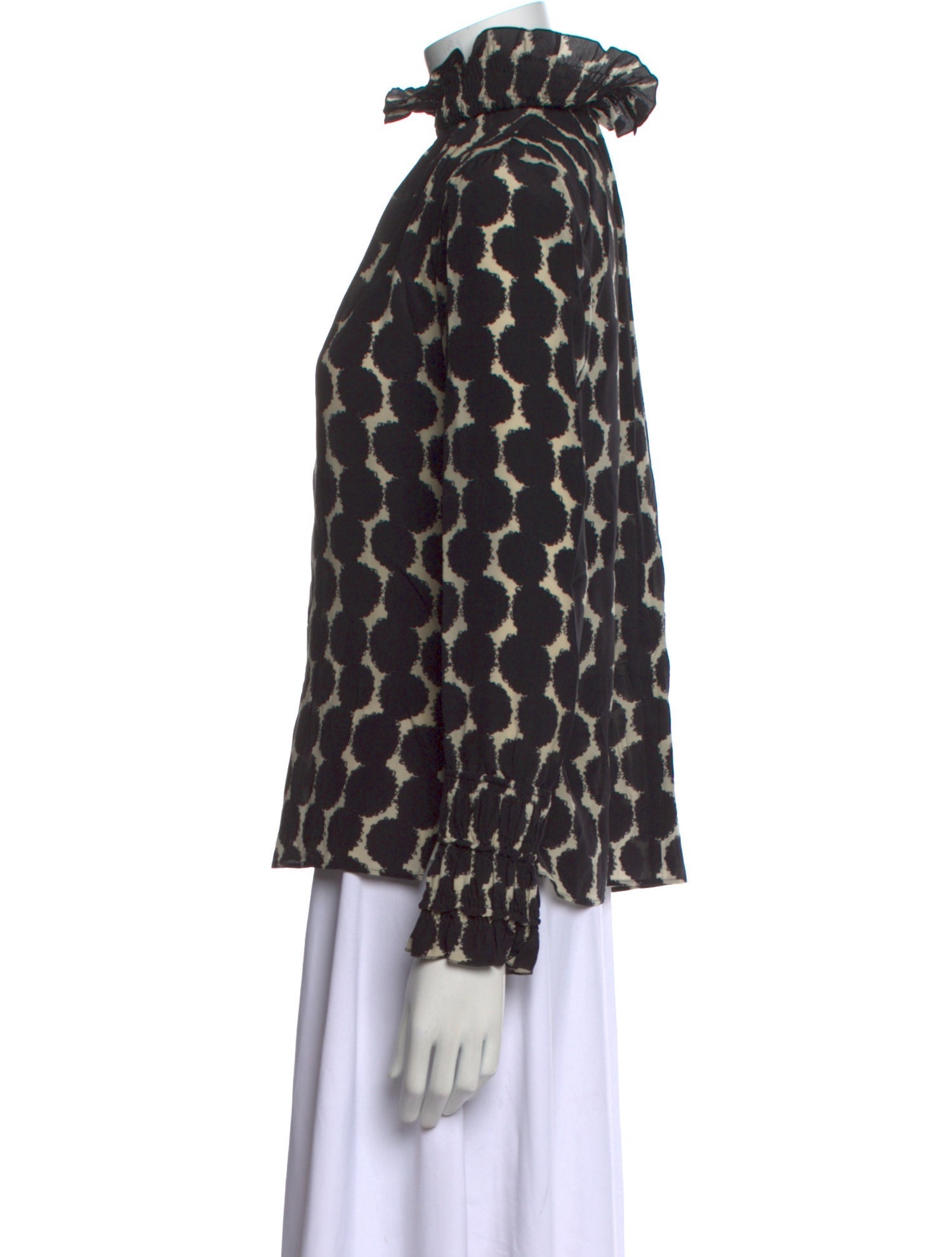 Akris Punto Silk Printed Blouse