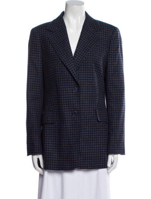 Akris Punto Wool Plaid Print Blazer