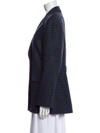 Akris Punto Wool Plaid Print Blazer