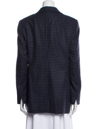 Akris Punto Wool Plaid Print Blazer