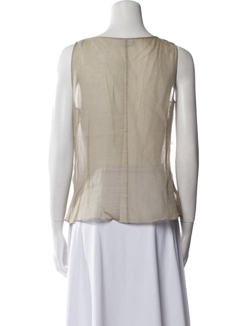 Akris Punto Printed Scoop Neck Top