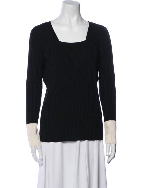 Akris Punto Virgin Wool Square Neckline Sweater