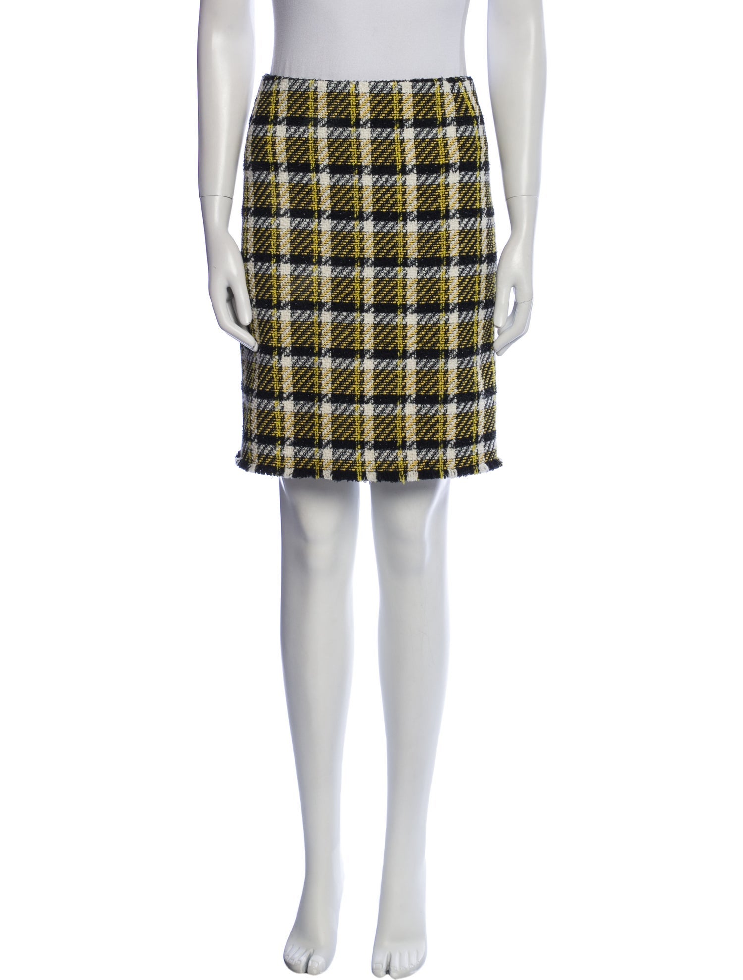 Akris Punto Plaid Print Mini Skirt