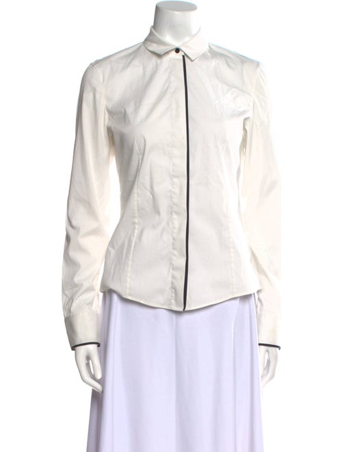 Akris Punto Long Sleeve Button-Up Top