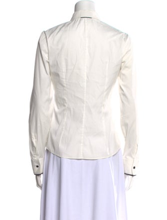 Akris Punto Long Sleeve Button-Up Top