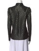 Akris Punto Polka Dot Print Long Sleeve Button-Up Top
