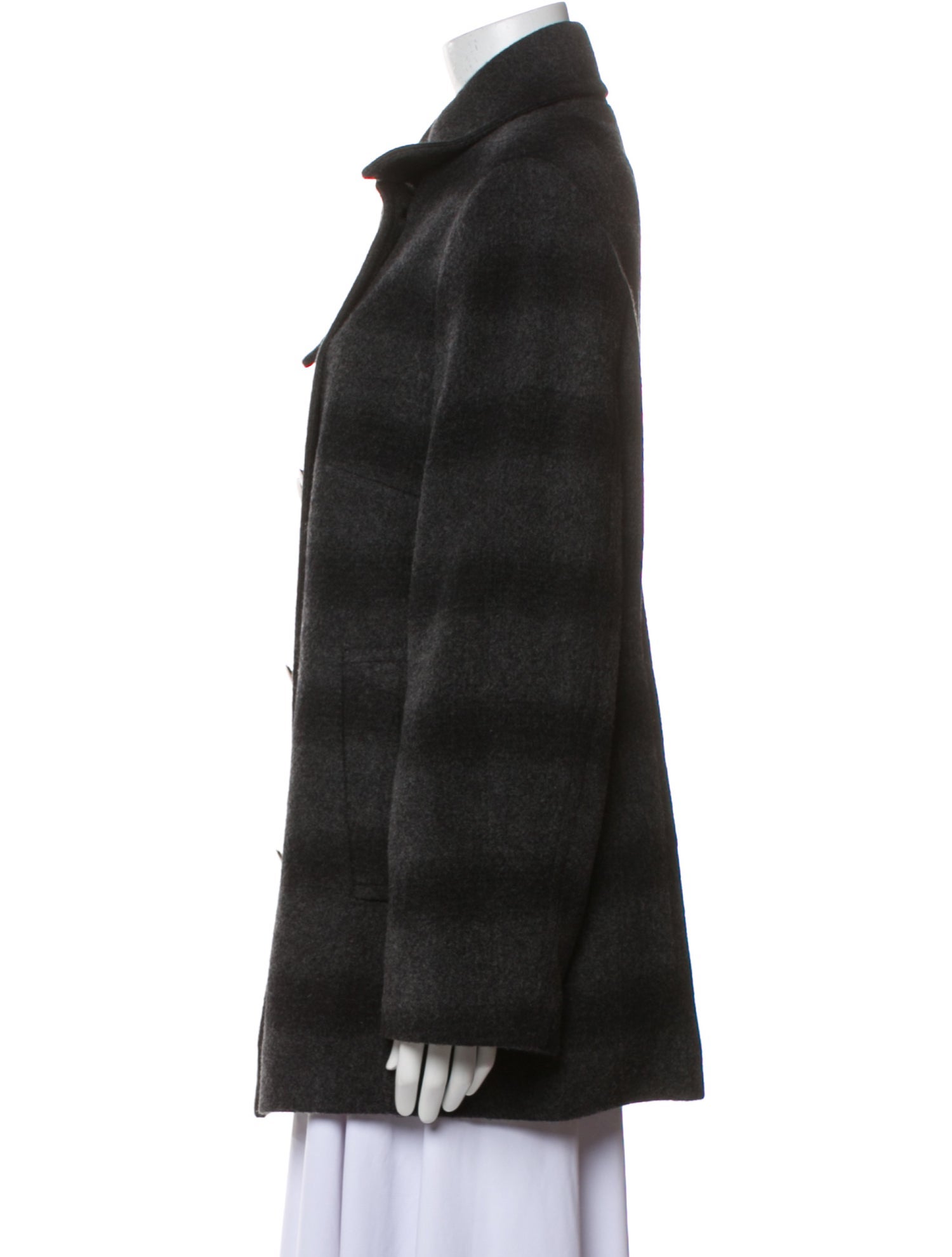 Akris Punto Wool Striped Coat