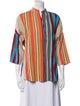 Akris Punto Striped V-Neck Blouse