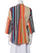 Akris Punto Striped V-Neck Blouse