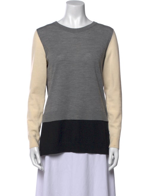 Akris Punto Wool Colorblock Pattern Sweater