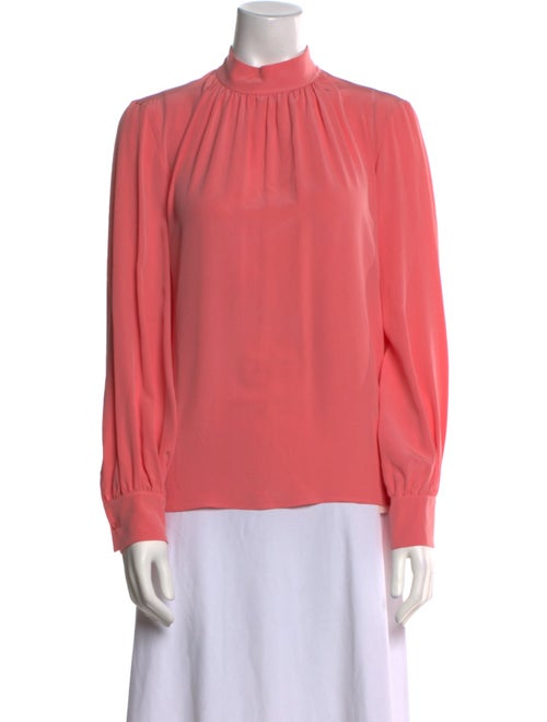 Akris Punto Silk Mock Neck Blouse