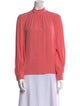 Akris Punto Silk Mock Neck Blouse