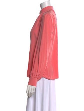 Akris Punto Silk Mock Neck Blouse