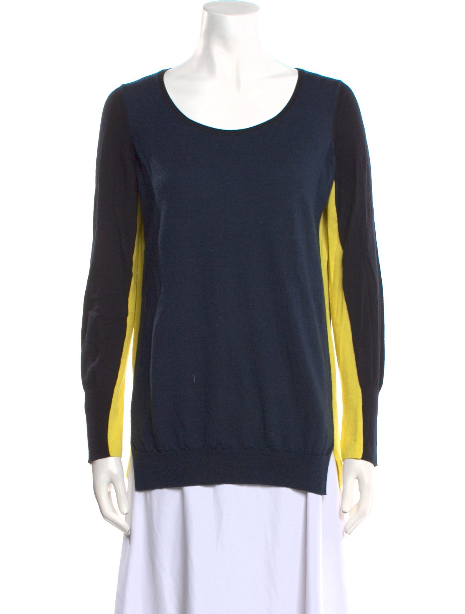 Akris Punto Wool Colorblock Pattern Sweater