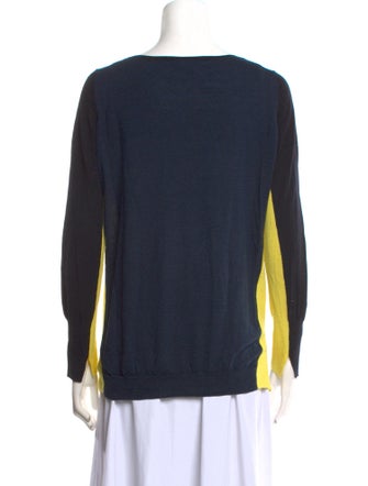 Akris Punto Wool Colorblock Pattern Sweater