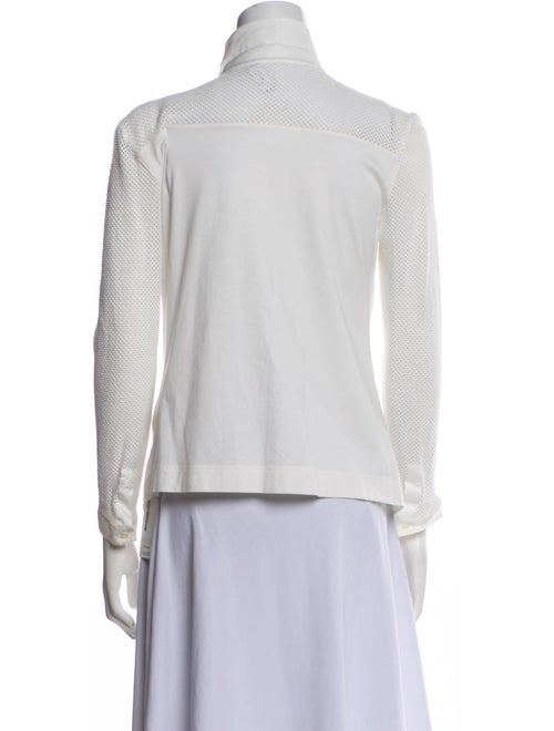 Akris Punto V-Neck Long Sleeve Button-Up Top