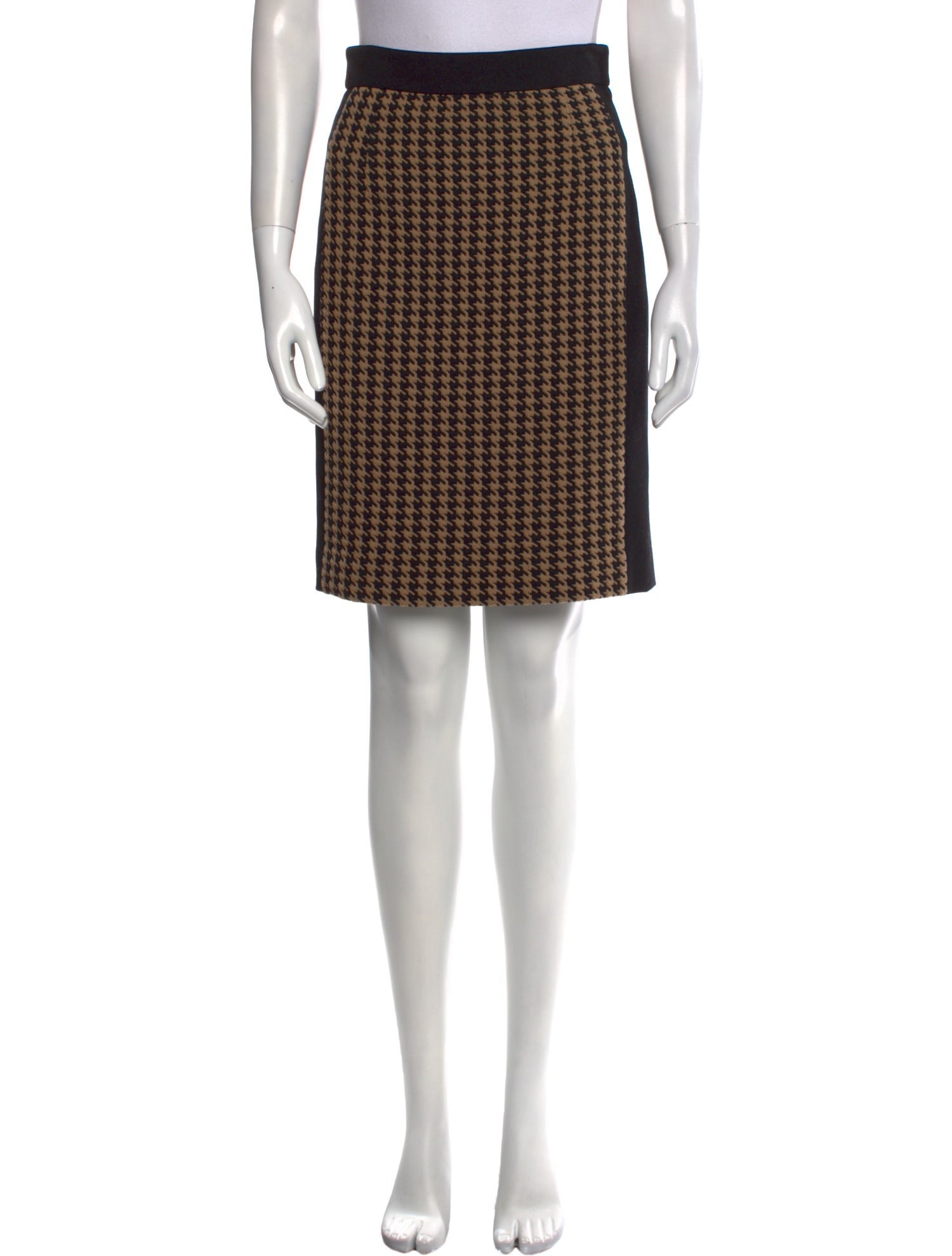 Akris Punto Houndstooth Print Knee-Length Skirt
