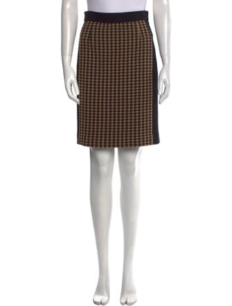 Akris Punto Houndstooth Print Knee-Length Skirt