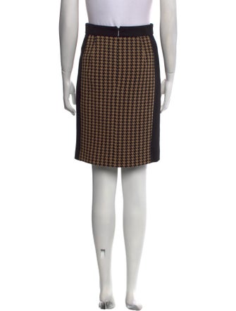 Akris Punto Houndstooth Print Knee-Length Skirt
