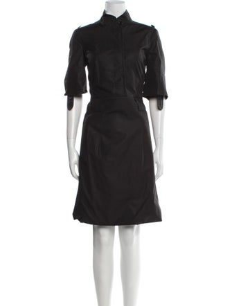 Akris Punto Mock Neck Knee-Length Dress