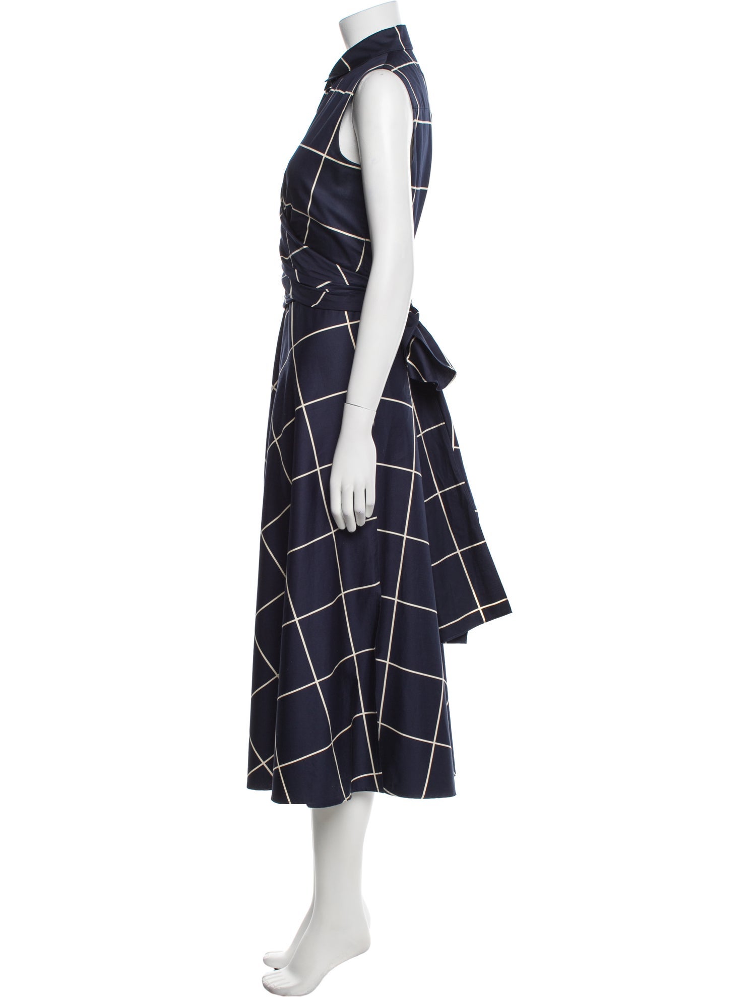 Akris Punto Plaid Print Long Dress