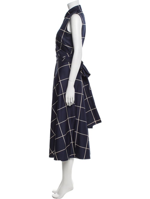 Akris Punto Plaid Print Long Dress