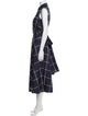 Akris Punto Plaid Print Long Dress