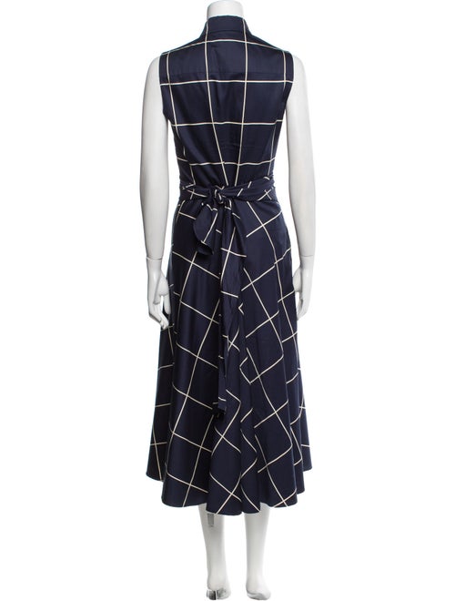 Akris Punto Plaid Print Long Dress