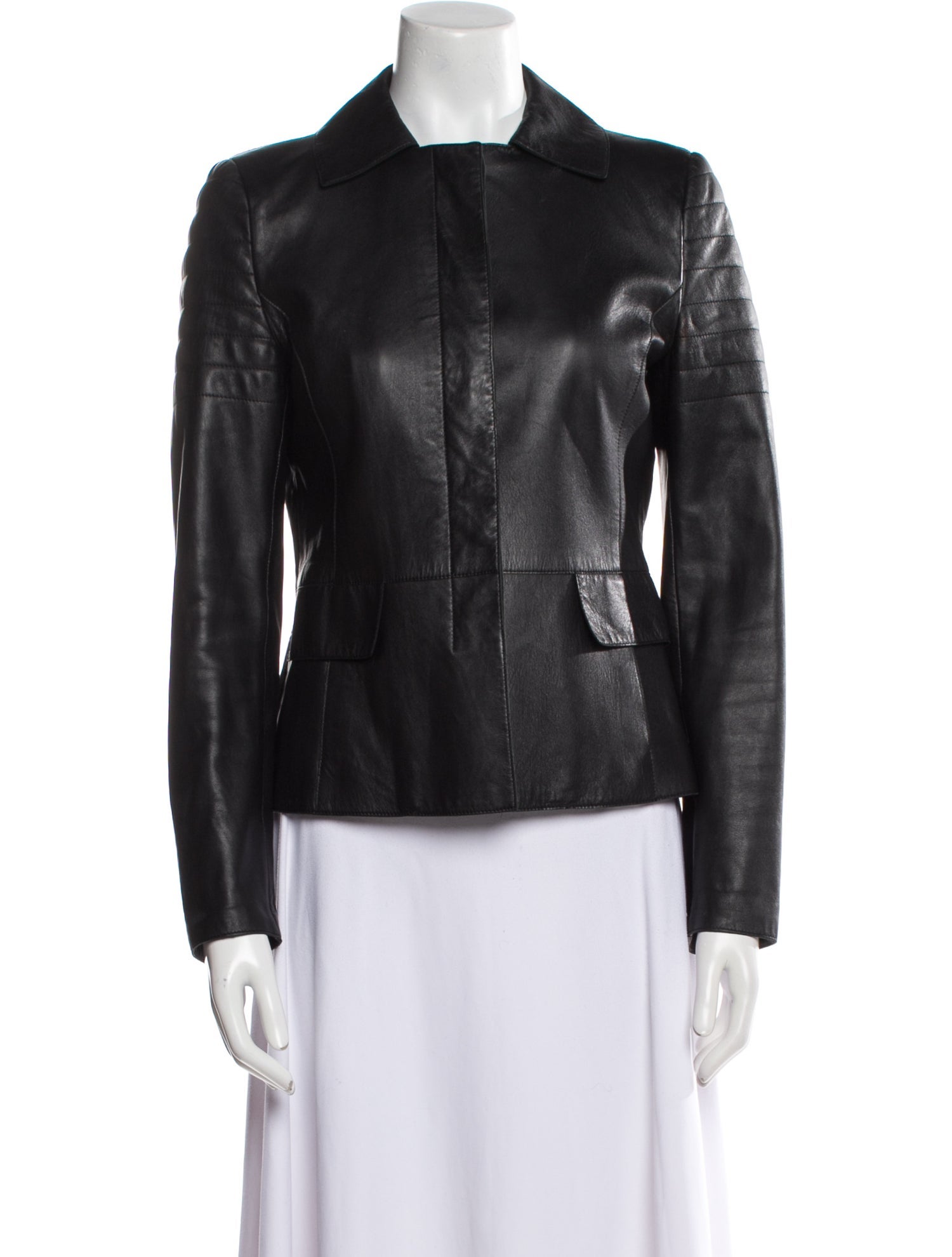 Akris Punto Lamb Leather Biker Jacket