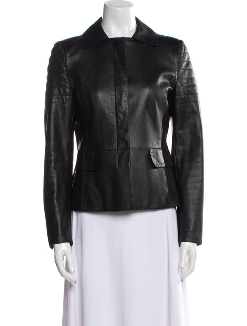 Akris Punto Lamb Leather Biker Jacket