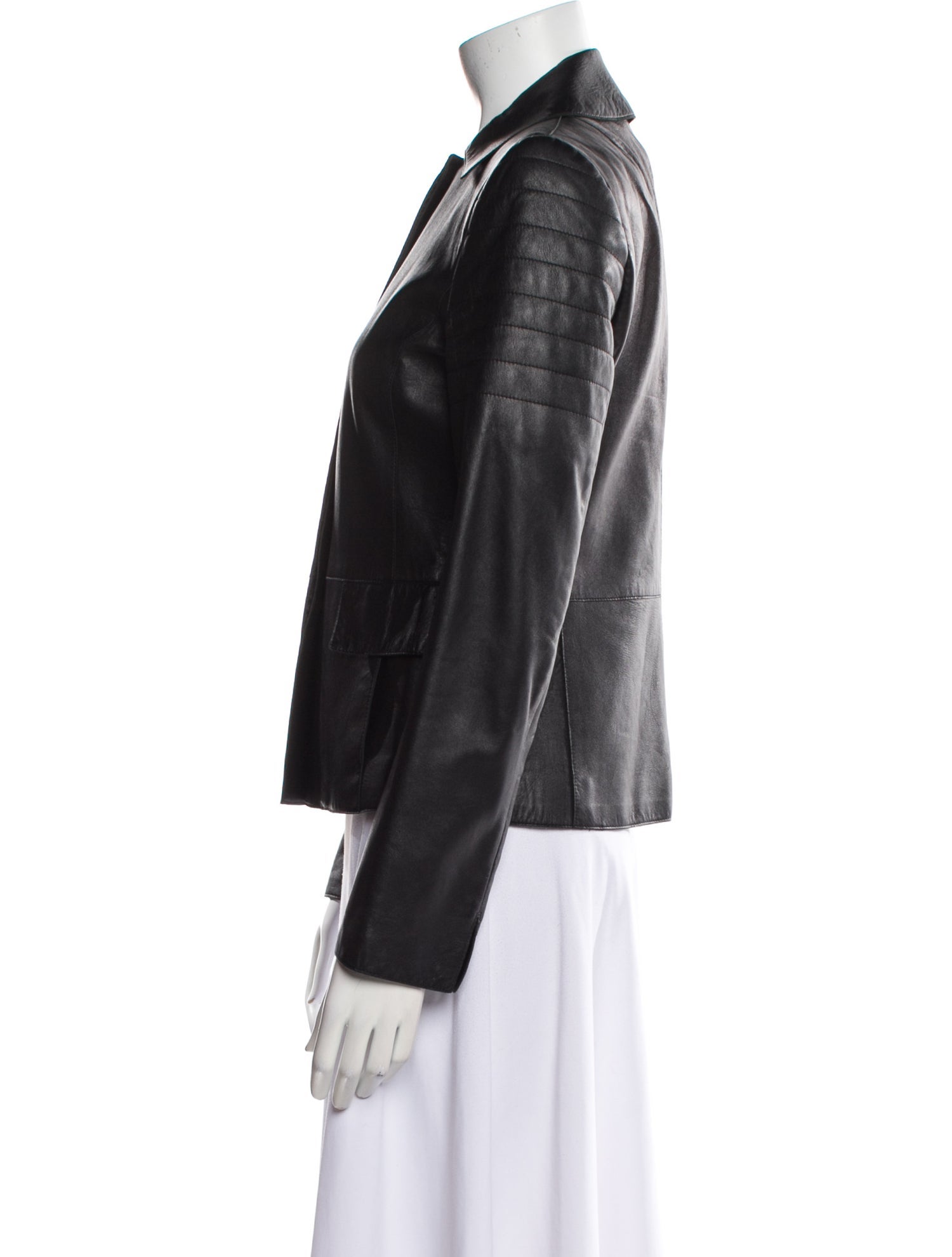 Akris Punto Lamb Leather Biker Jacket