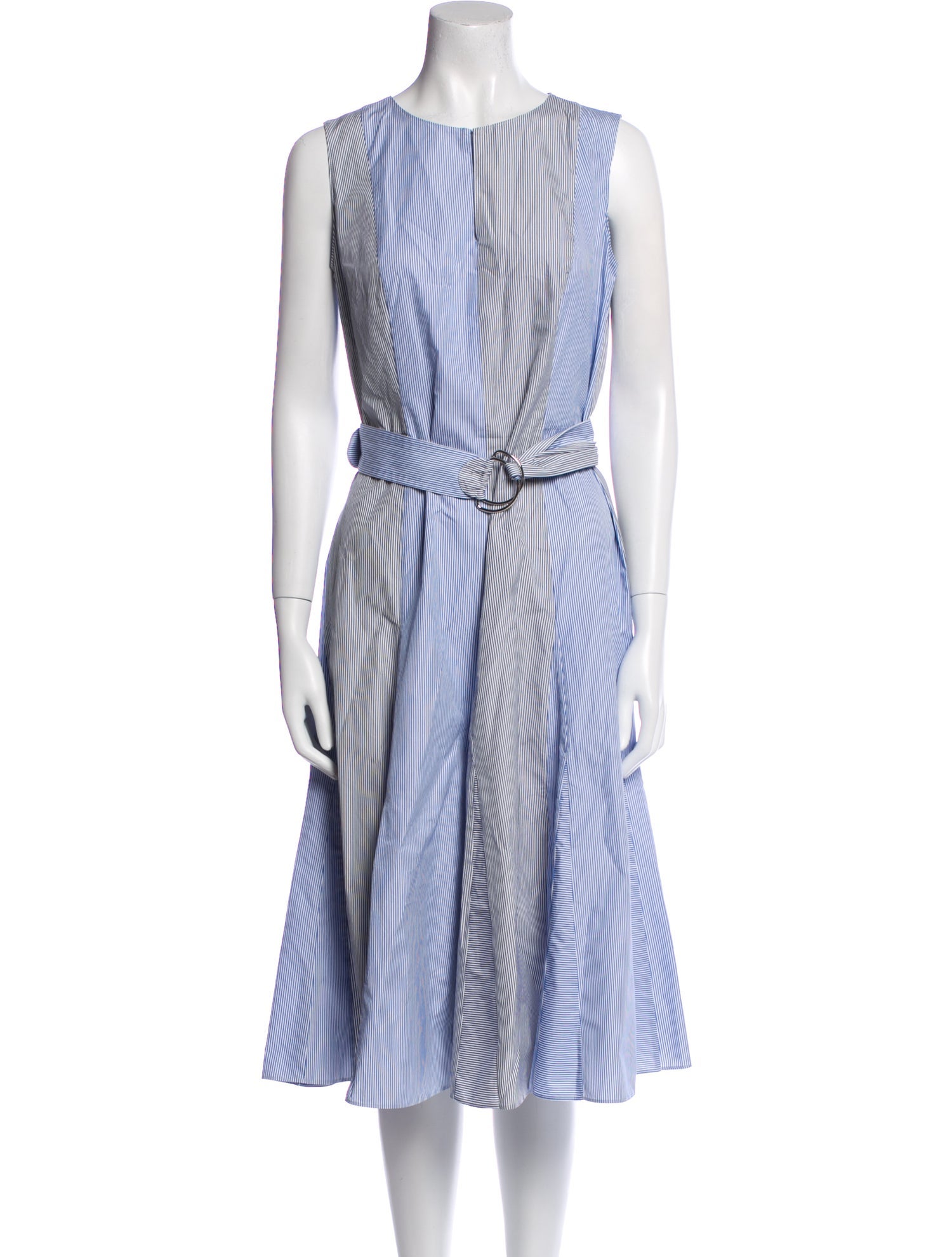 Akris Punto Striped Midi Length Dress