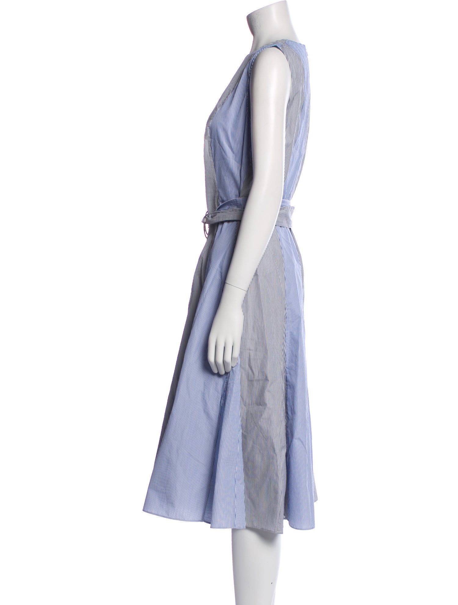 Akris Punto Striped Midi Length Dress