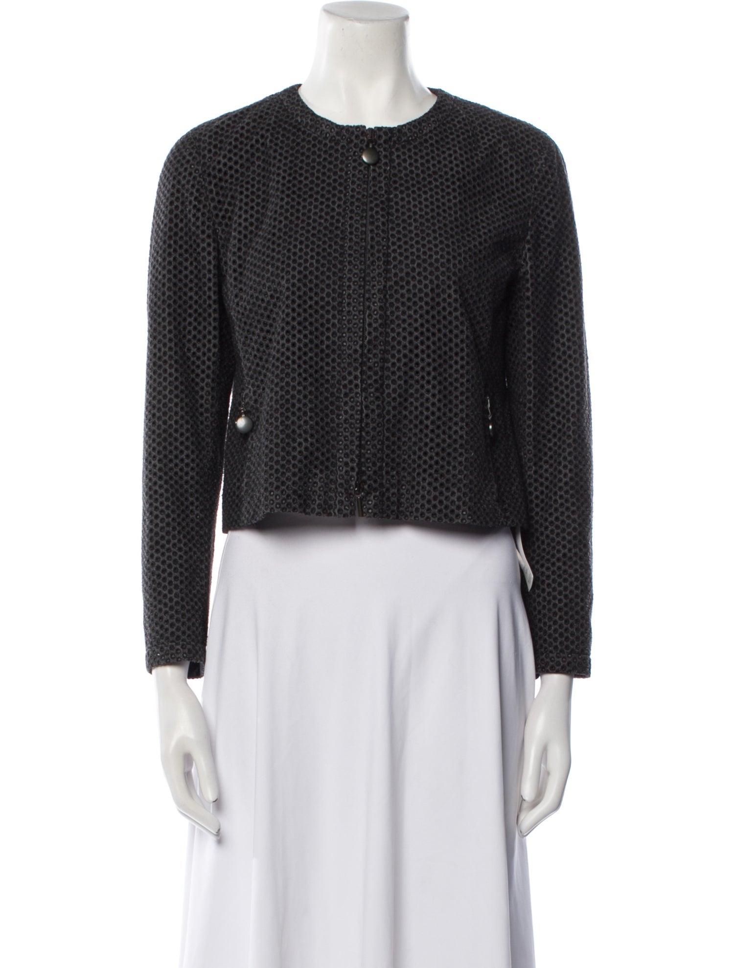 Akris Punto Tweed Pattern Evening Jacket