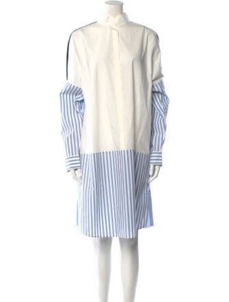 Akris Punto Striped Midi Length Dress